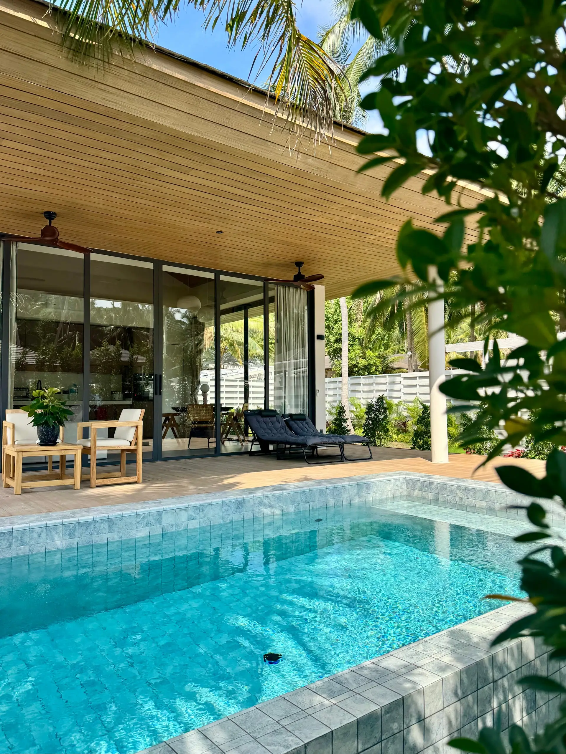 White Lotus Villa I — private pool beside the covered teak terrace